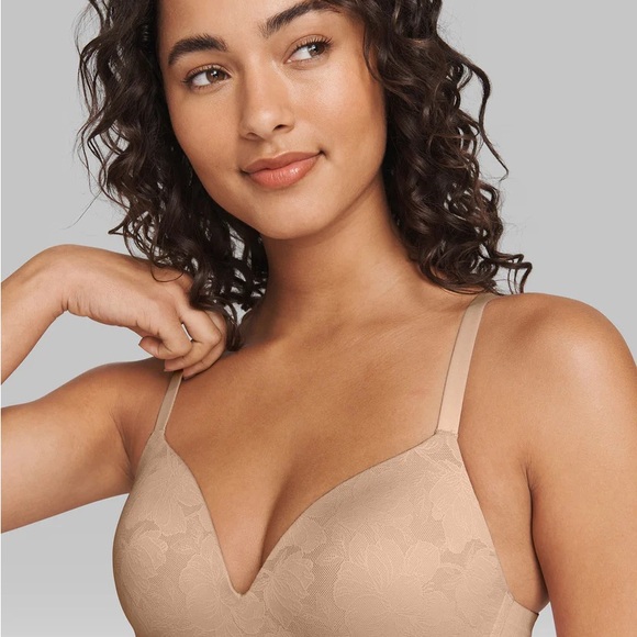 NWOT Tommy John Second Skin Comfort Lace Lightly Lined Wireless Bra 34DD Maple - Picture 7 of 11